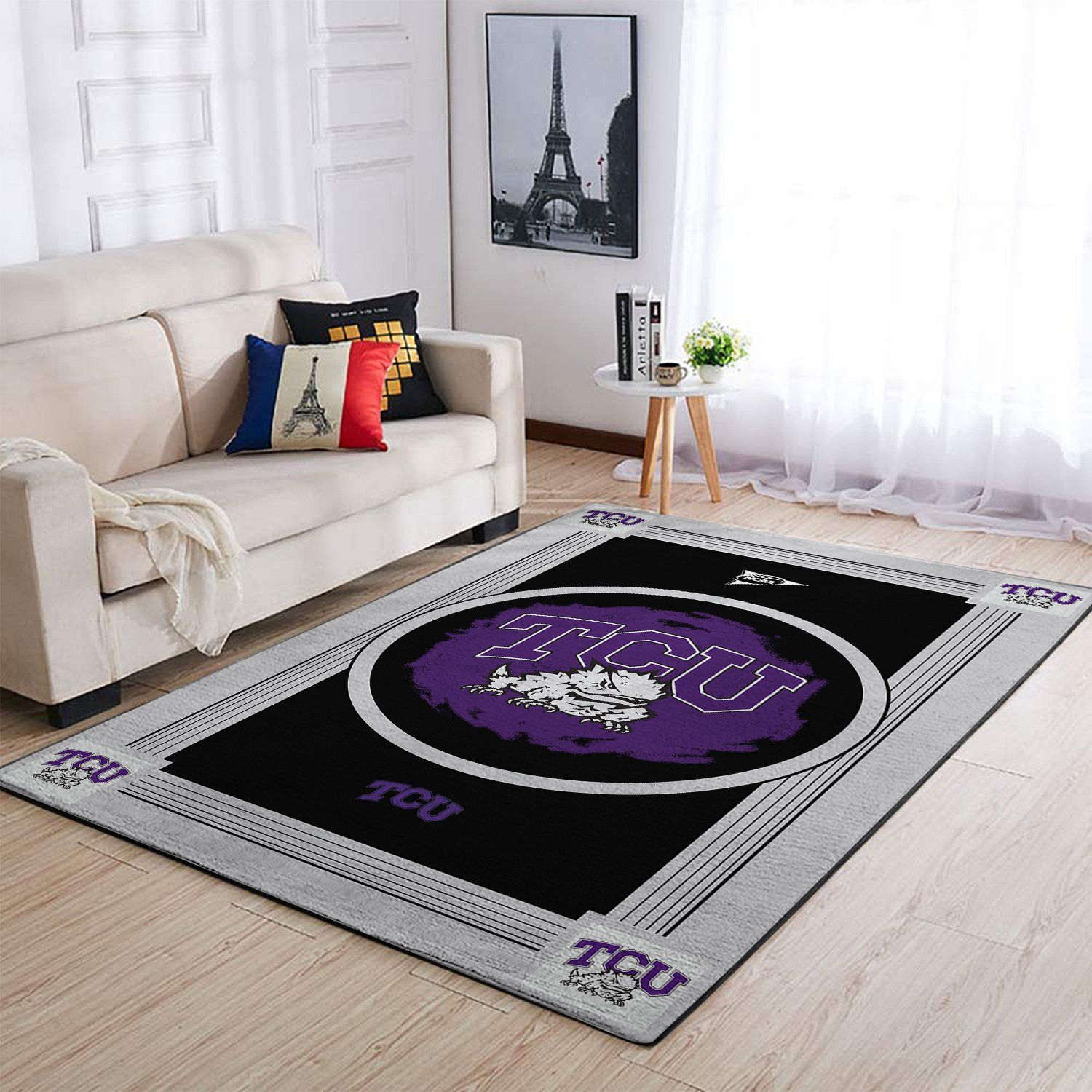 Amazon Tcu Horned Frogs Living Room Area Rug