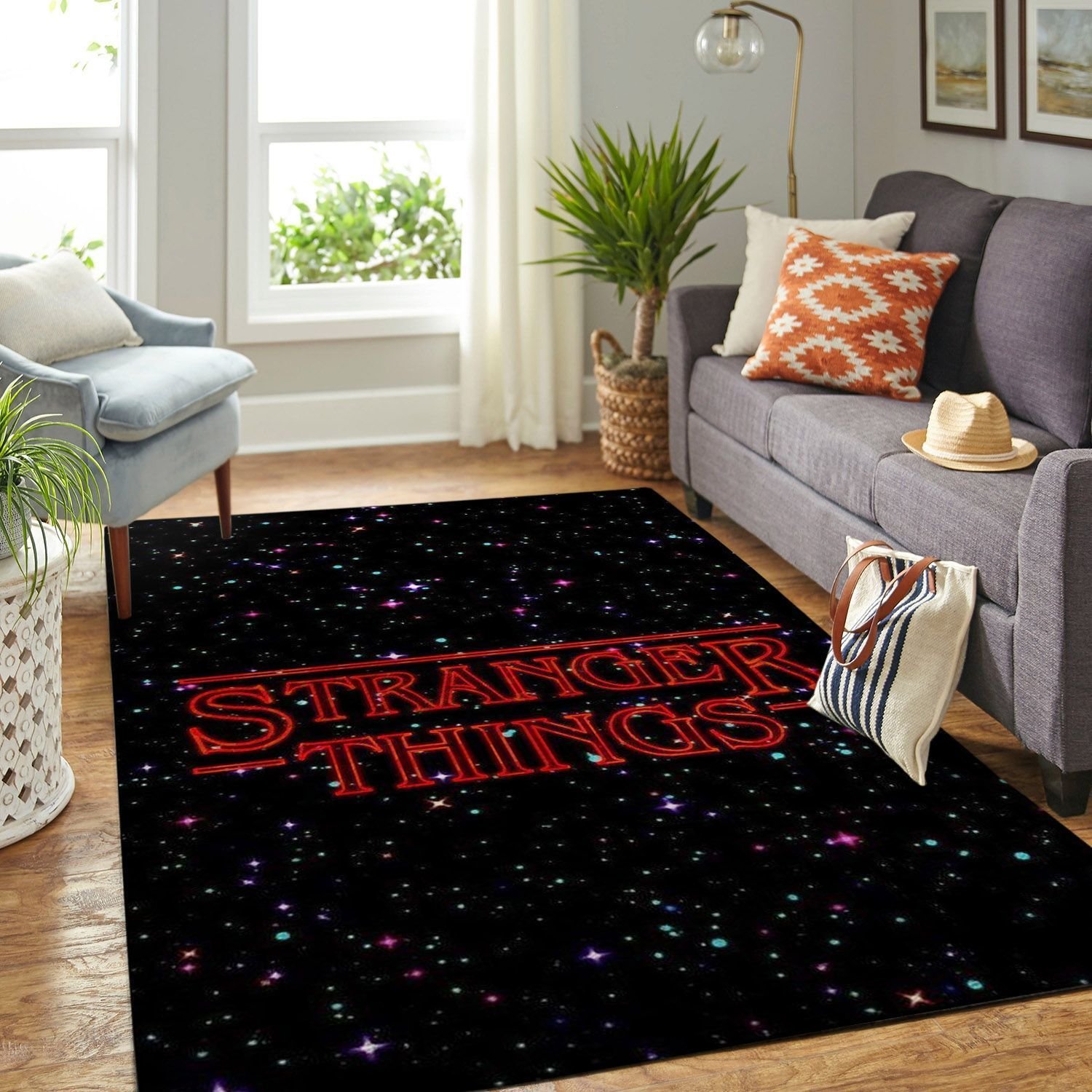 Amazon The Stranger Things- Netflix Teen Movie Living Room Area Rug