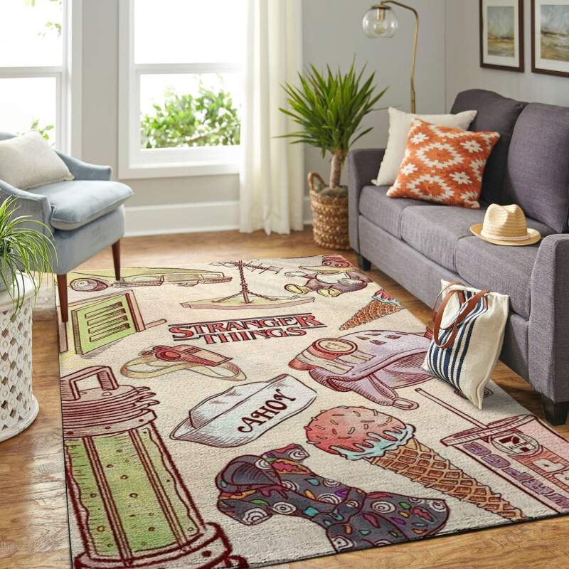Amazon The Stranger Things- Netflix Teen Movie Living Room Area Rug