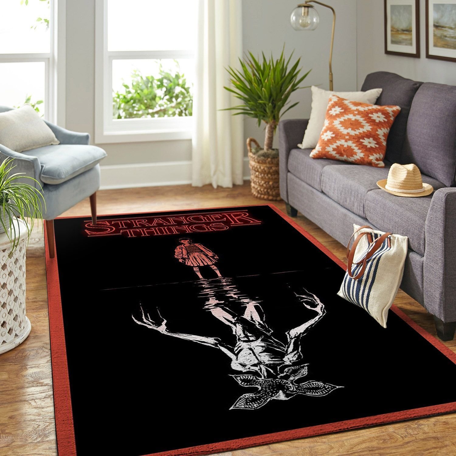 Amazon The Stranger Things- Netflix Teen Movie Living Room Area Rug