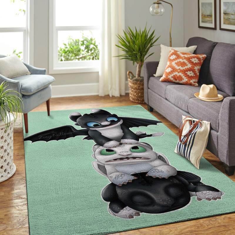 Amazon Toothless And Hiccup Living Room Area Rug