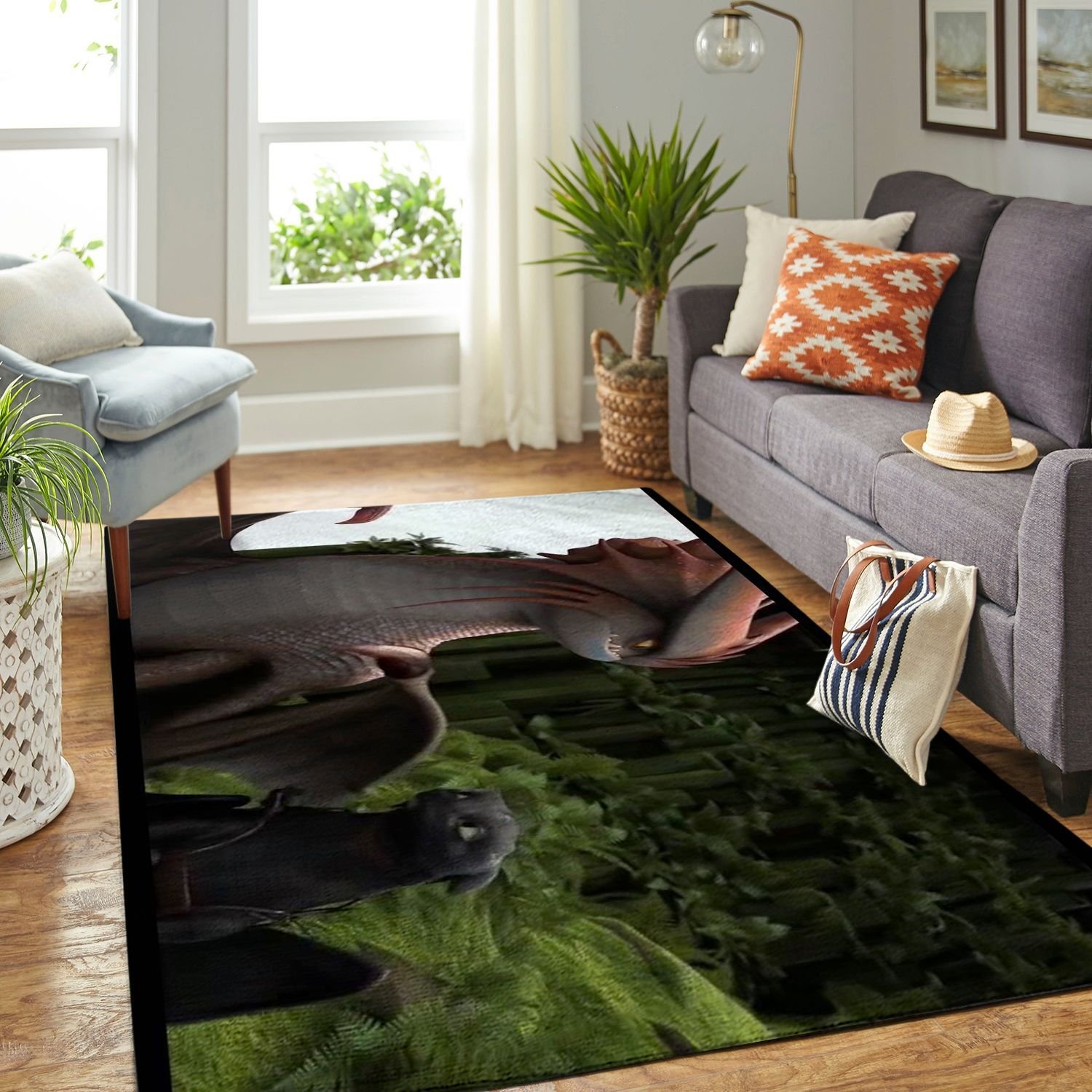 Amazon Toothless And Hiccup Living Room Area Rug