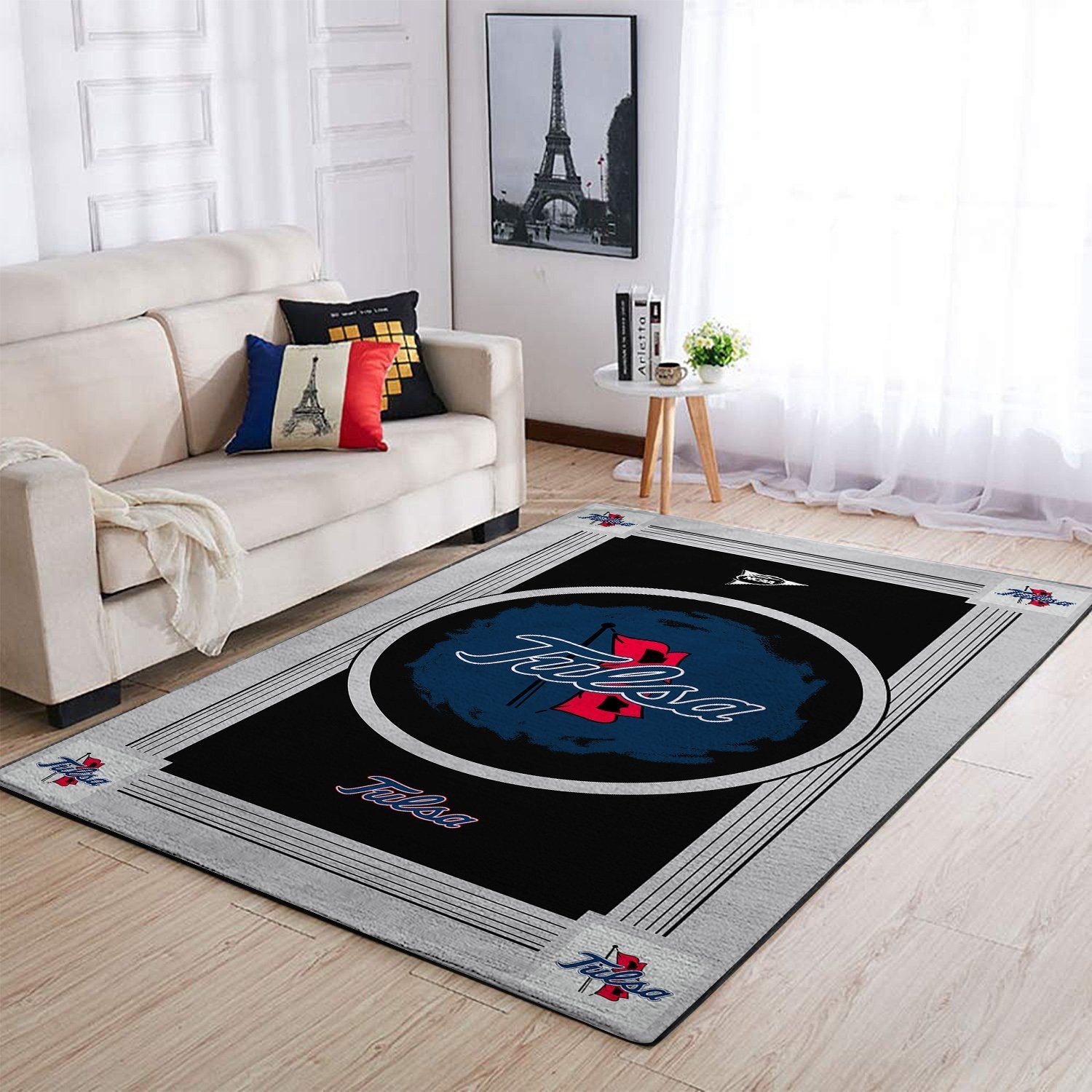 Amazon Tulsa Golden Hurricane Living Room Area Rug