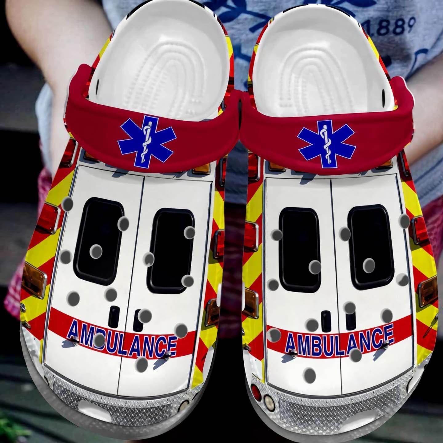 Ambulance Style Crocs Clog Shoes