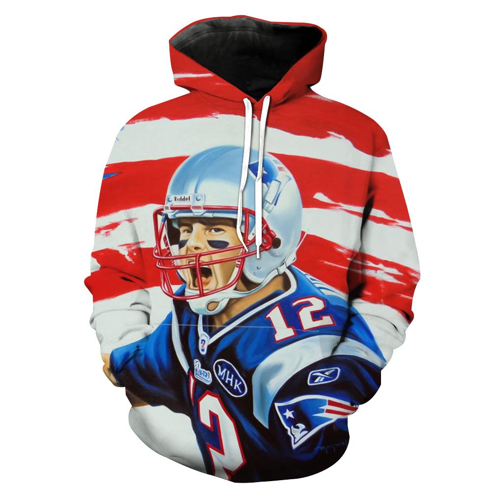 American Tom Brady Tom Brady Football Hoodie 3D