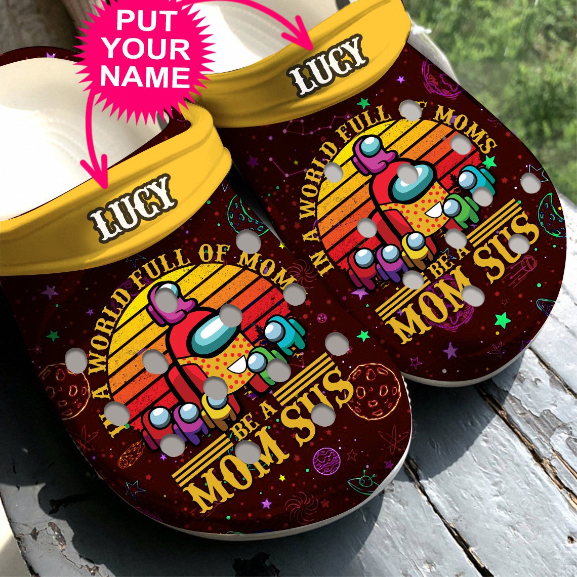 Among Us In World Full Of Moms Be A Mom Crocs Clog Shoes