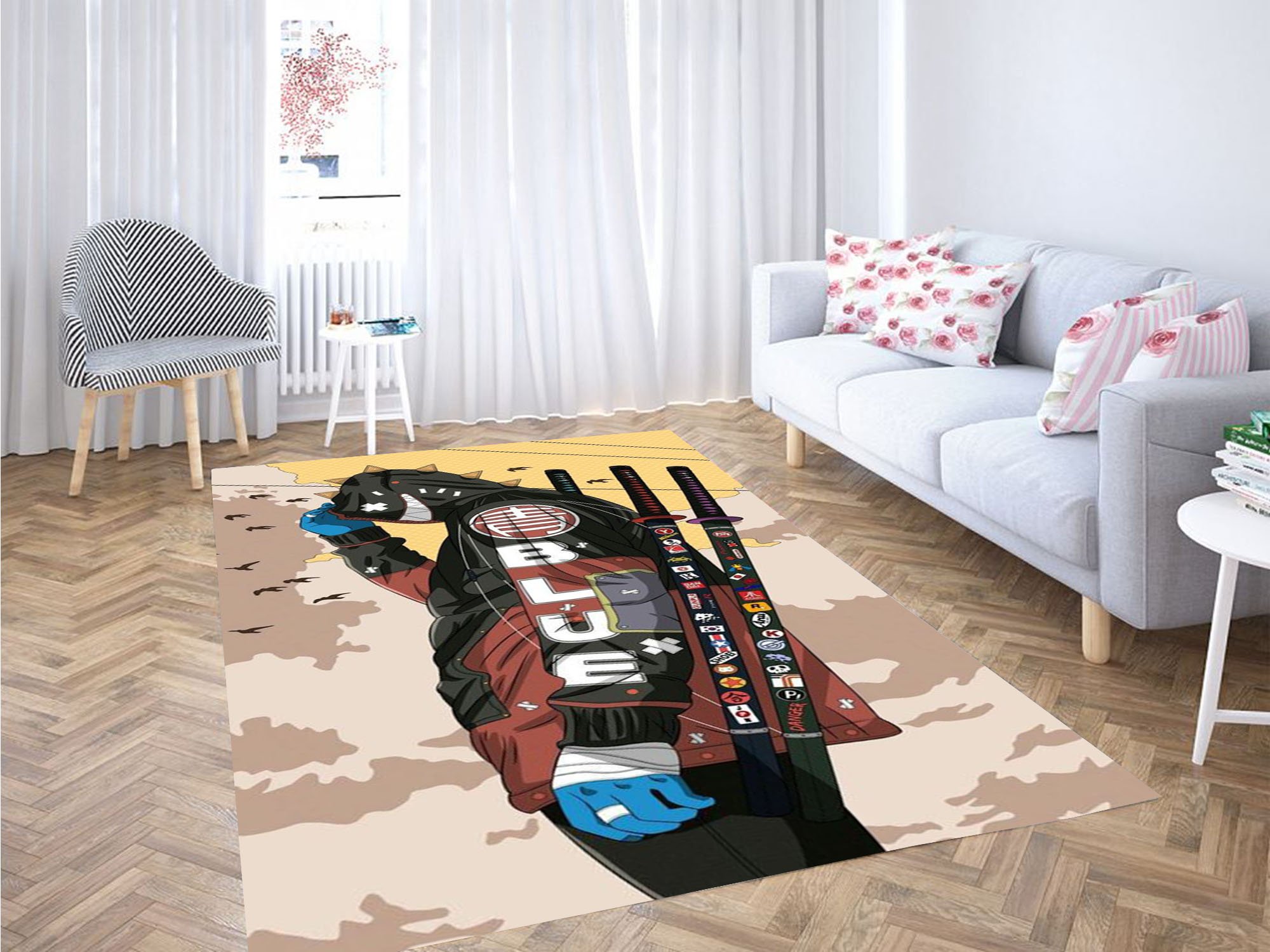 Anime Samurai Wallpaper Carpet Rug