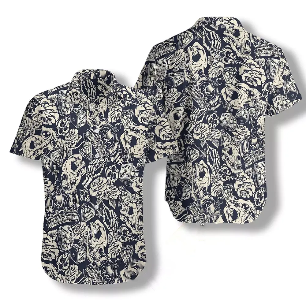 Apes Skull Seamless Pattern Hawaiian shirts