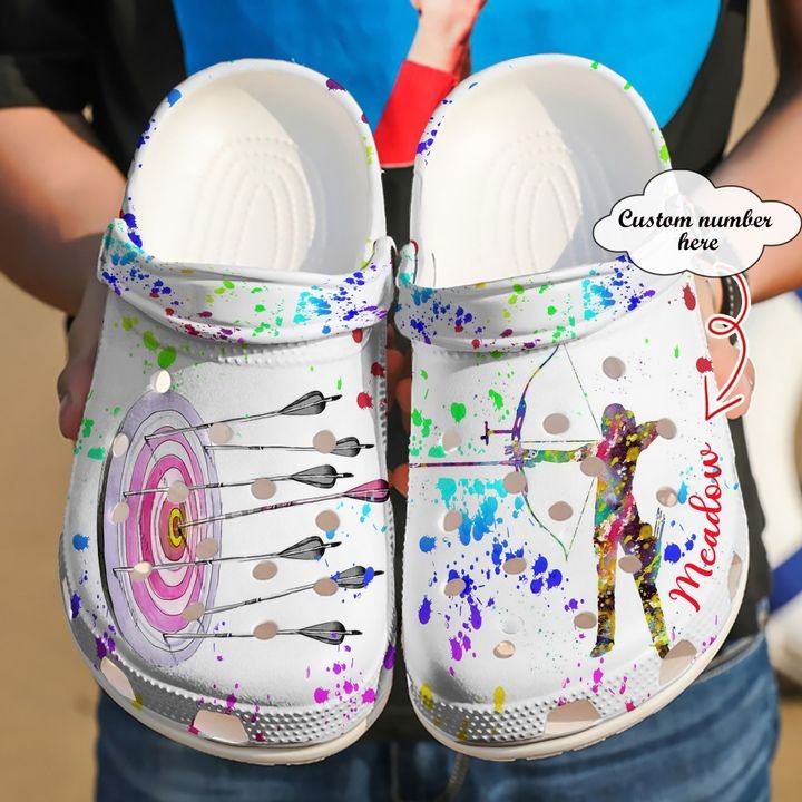 Archery Personalized Girl V2 Crocs Clog Shoes