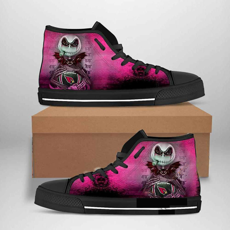 Arizona Cardinals Nfl Football Jack Skellington High Top Shoes