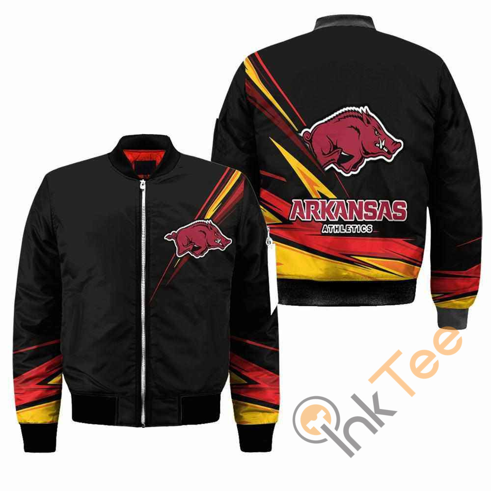Arkansas Razorback NCAA Black Apparel Best Christmas Gift For Fans Bomber Jacket
