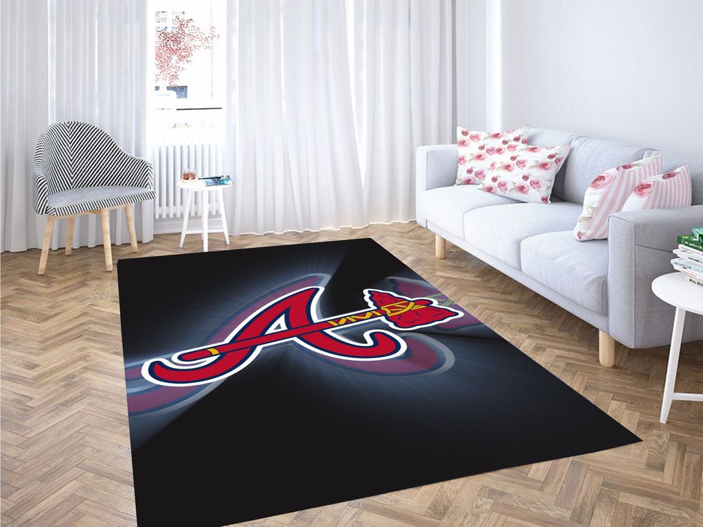 Atlanta Braves Living Room Modern Carpet Rug