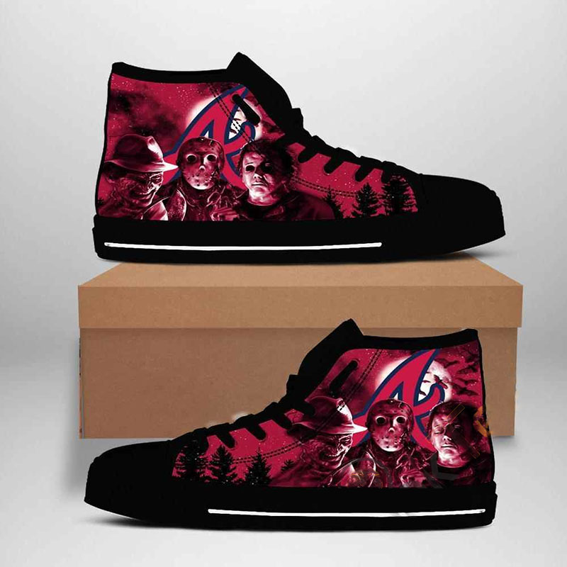 Atlanta Braves Mlb Baseball High Top Shoes