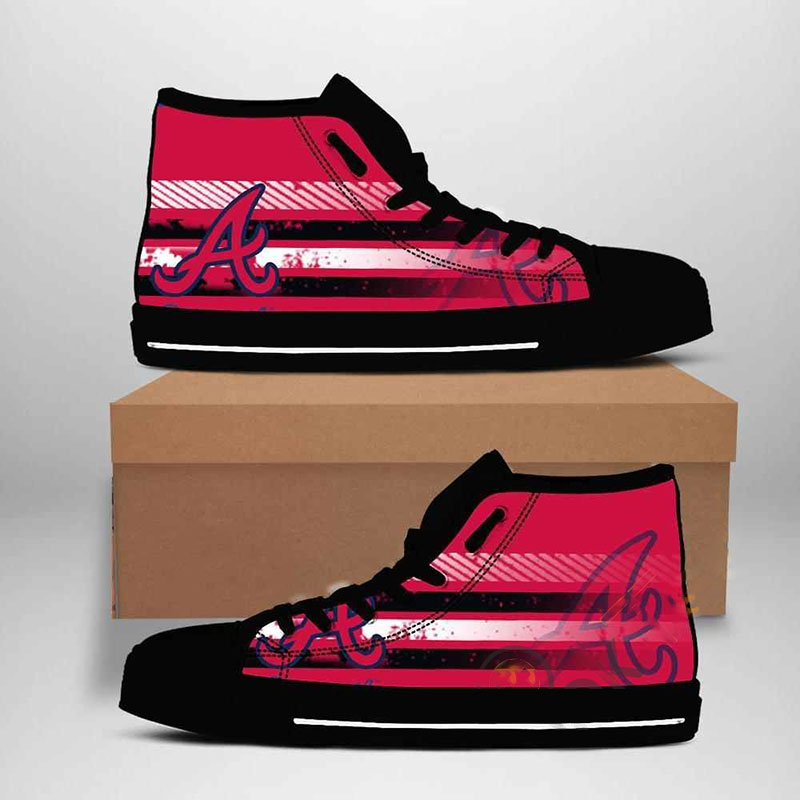 Atlanta Braves Mlb Baseball High Top Shoes