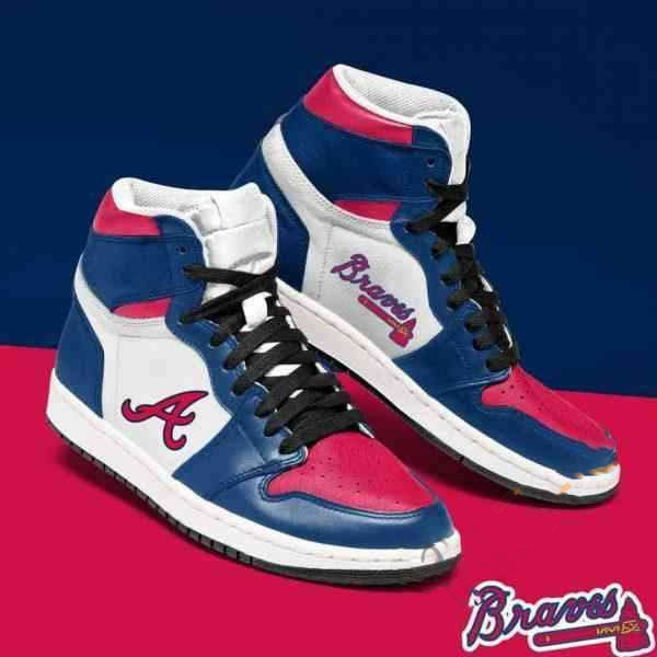 Atlanta Braves Mlb Baseball Custom Air Jordan Shoes