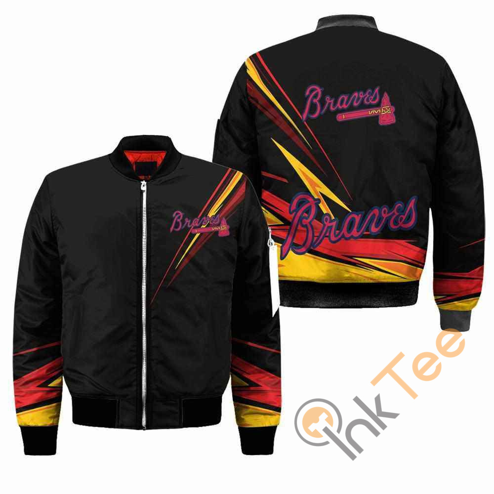 Atlanta Braves MLB Black Apparel Best Christmas Gift For Fans Bomber Jacket