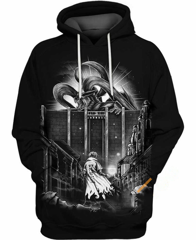 Attack On Kyubi Hoodie 3D