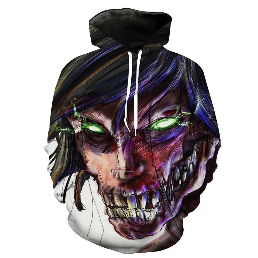 Attack On Titan Eren Titan Animes Hoodie 3D