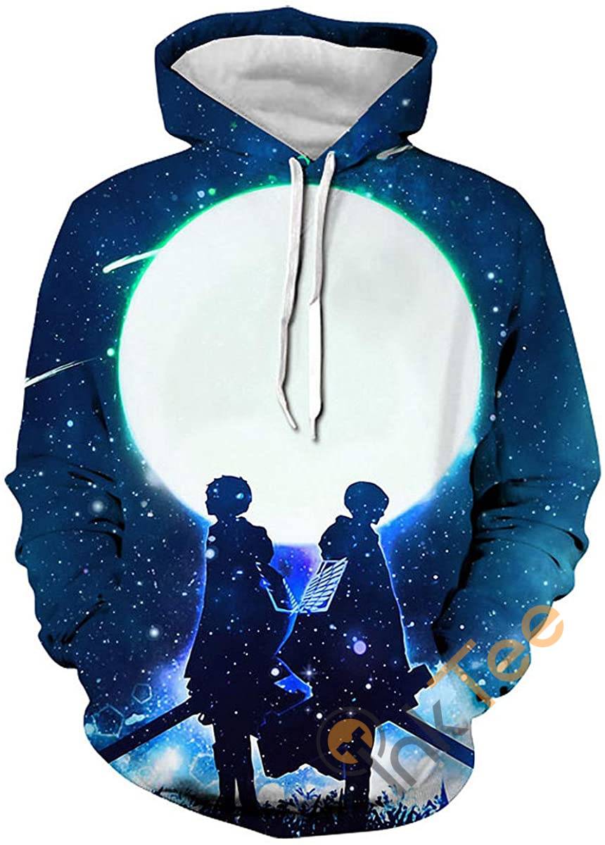 Attack On Titan Print Pullover With Front Pocket Hoodie 3D