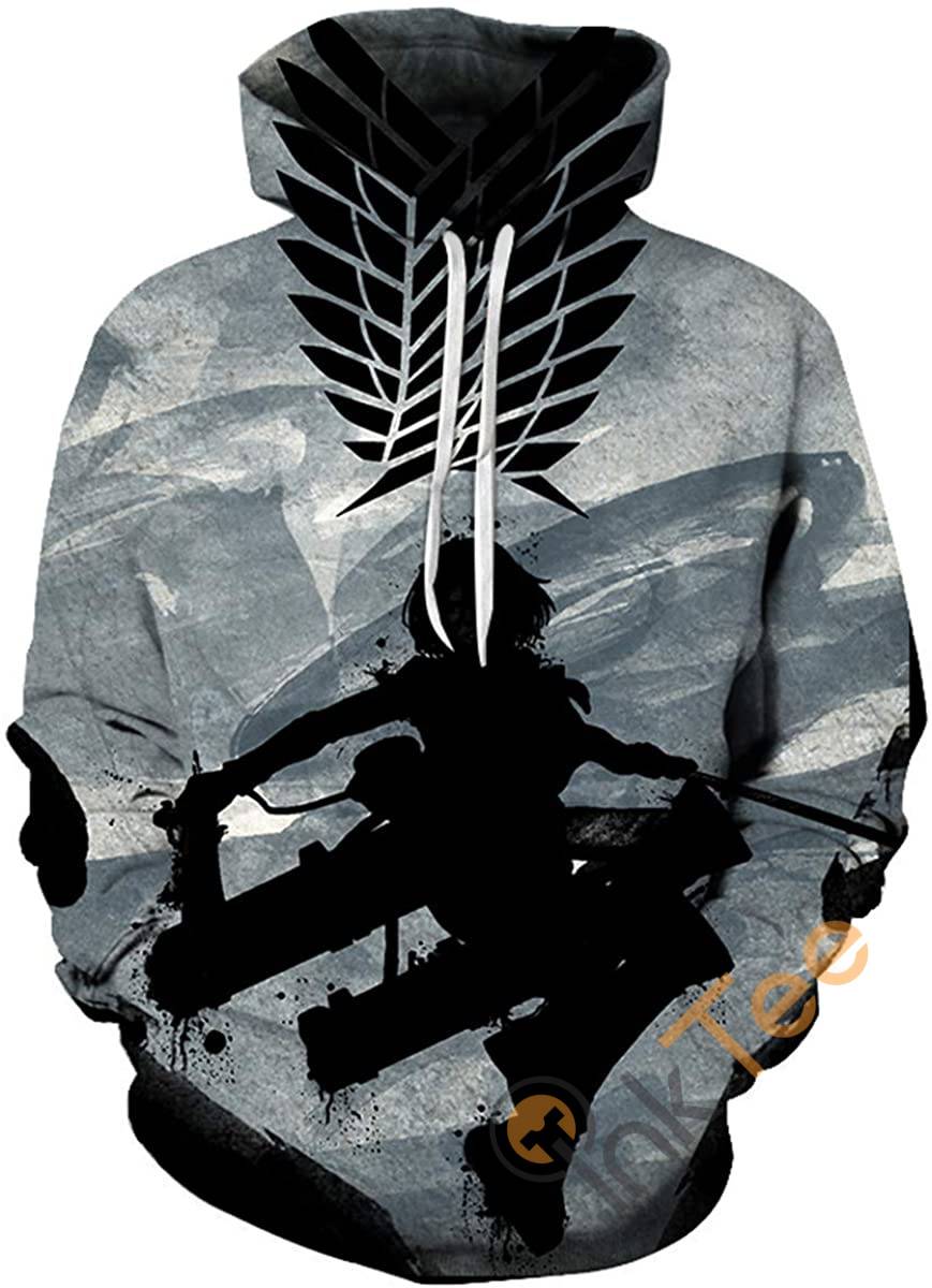 Attack On Titan Print Pullover With Front Pocket Hoodie 3D