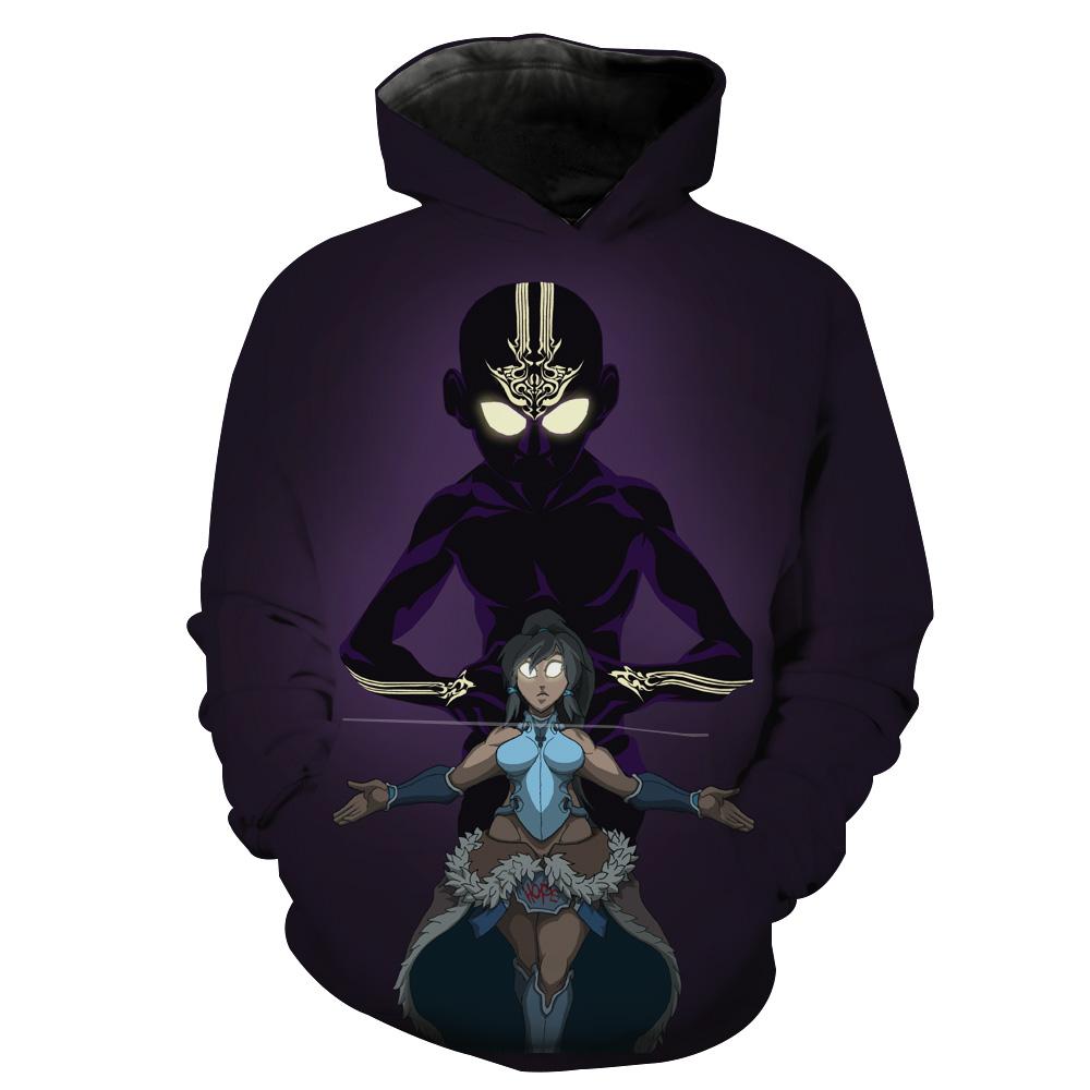 Avatar The Last Airbender Aang And Korra Avatar State Hoodie 3D