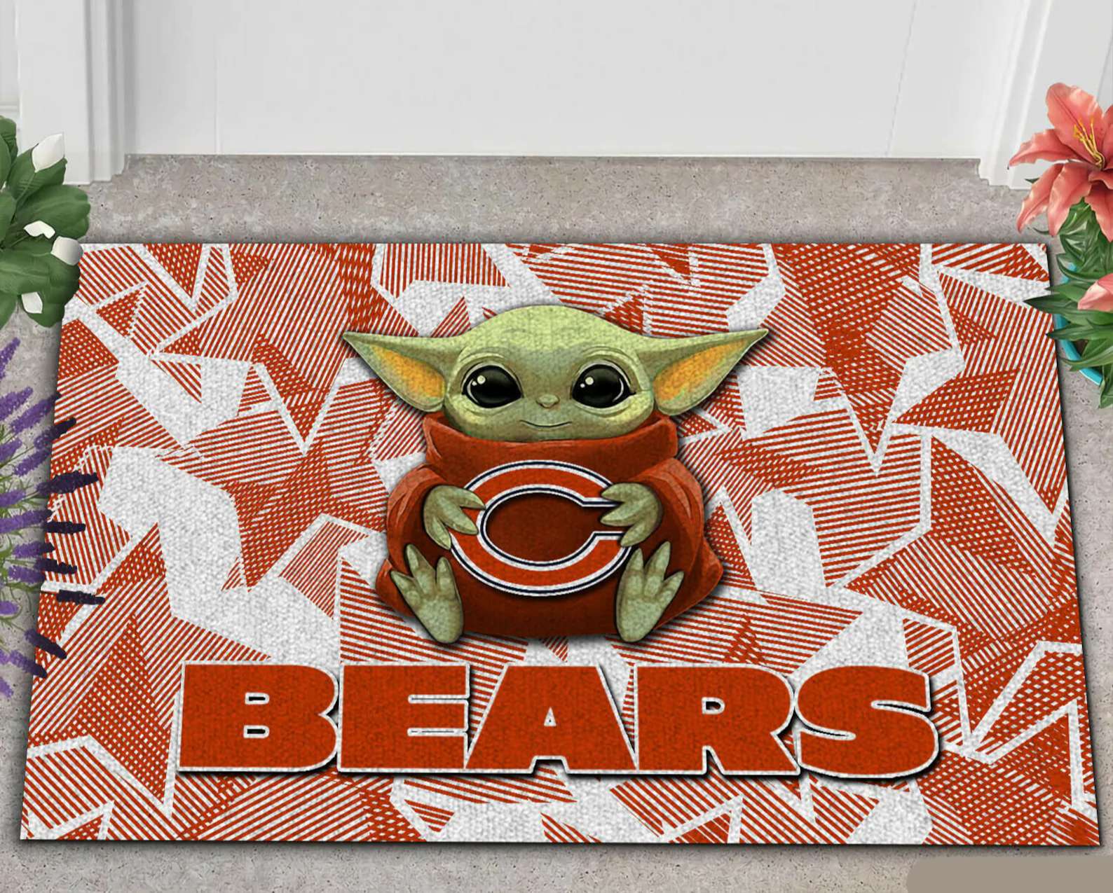 Baby Yoda Chicago Bears Nfl Doormat