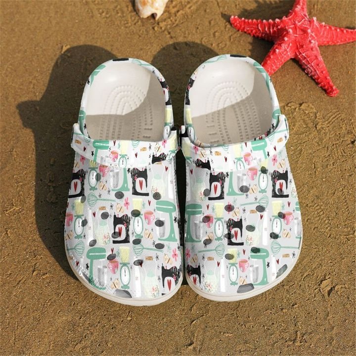Baking Pattern Crocs Clog Shoes