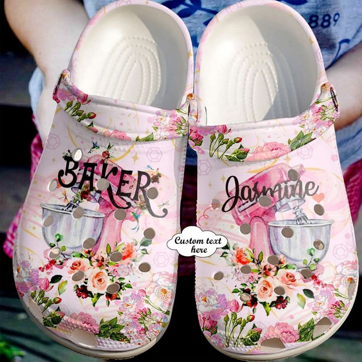Baking Personalized Flower Stand Mixer Crocs Clog Shoes