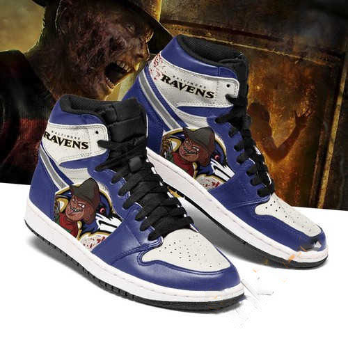 Baltimore Ravens Horror Custom Air Jordan Shoes