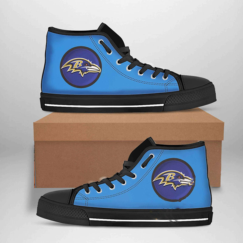 Baltimore Ravens Nfl Football High Top Shoes