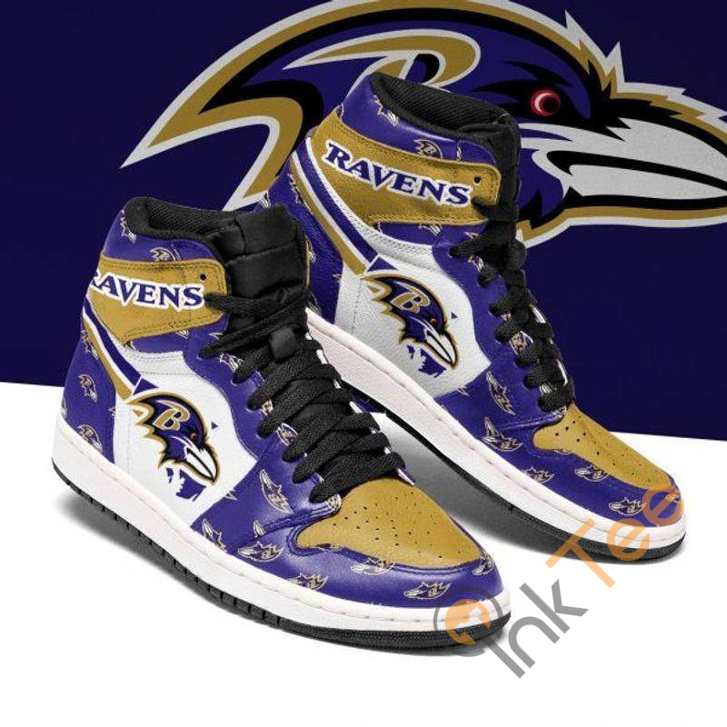 Baltimore Ravens Rugby Custom Air Jordan Shoes