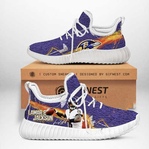 Baltimore Ravens Team Customize Yeezy Boost