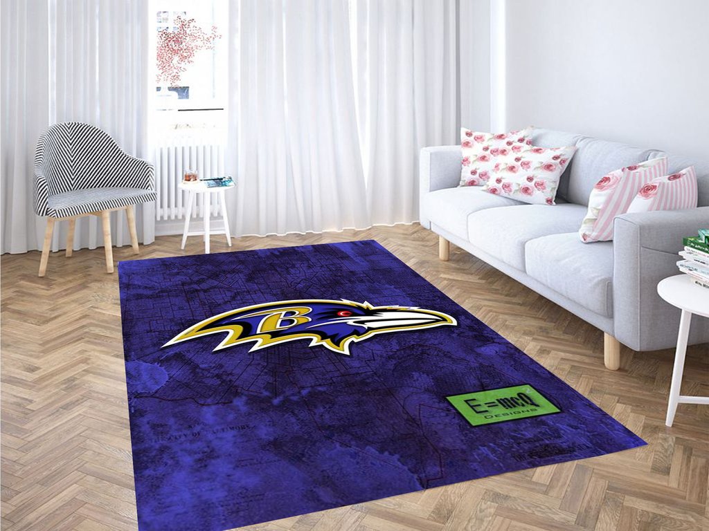 Baltimore Ravens Wallpaper Living Room Modern Carpet Rug