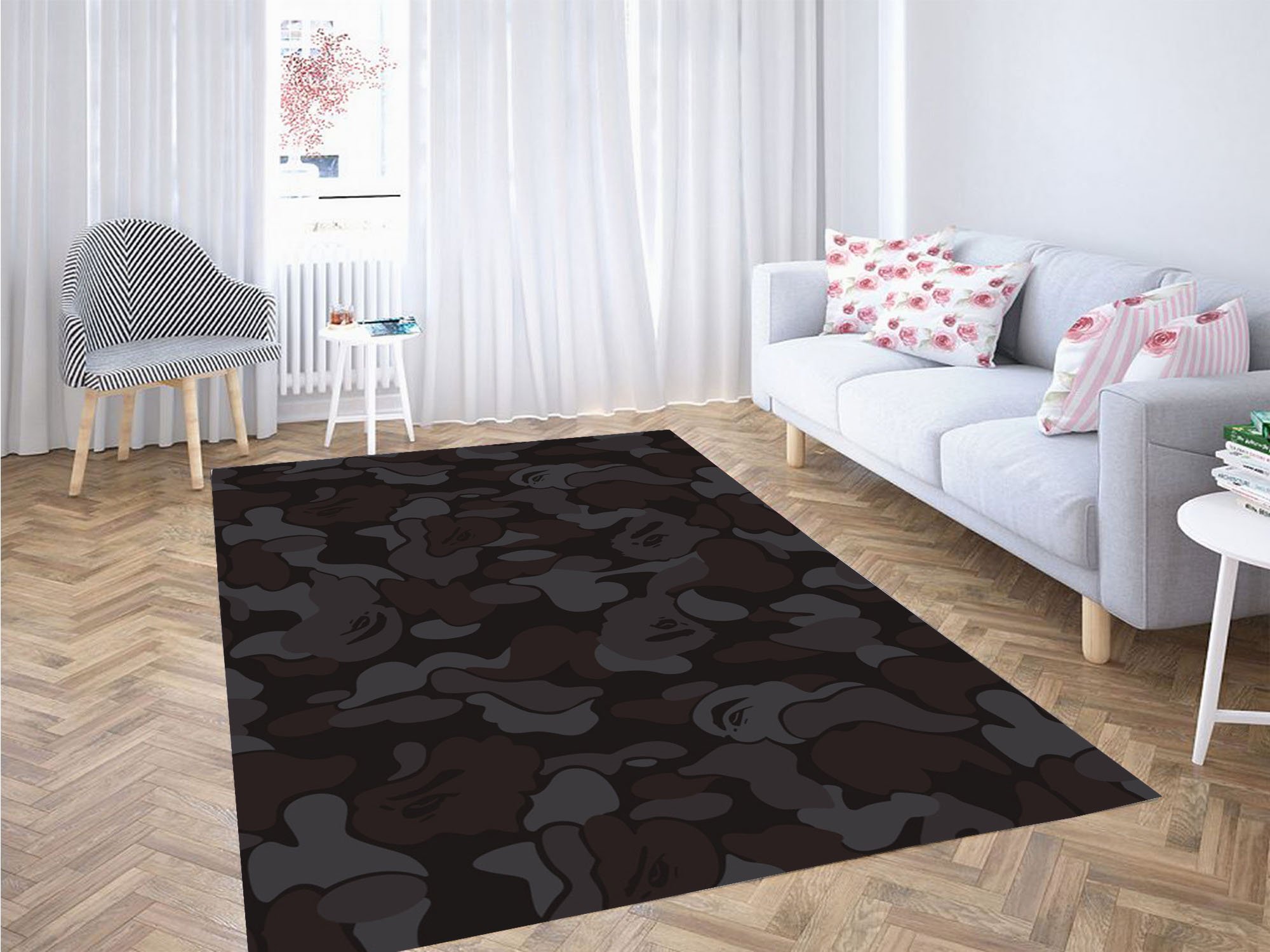 Bape One Tone Pattern Carpet Rug