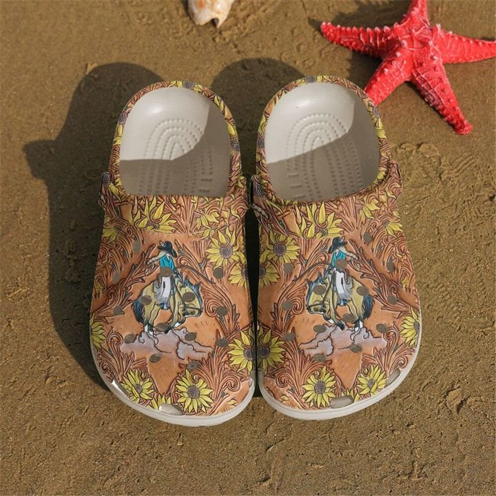 Barrel Racing Cowgirl Crocs Clog Shoes