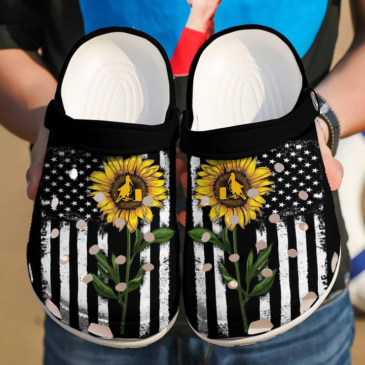 Barrel Racing Flag Crocs Clog Shoes
