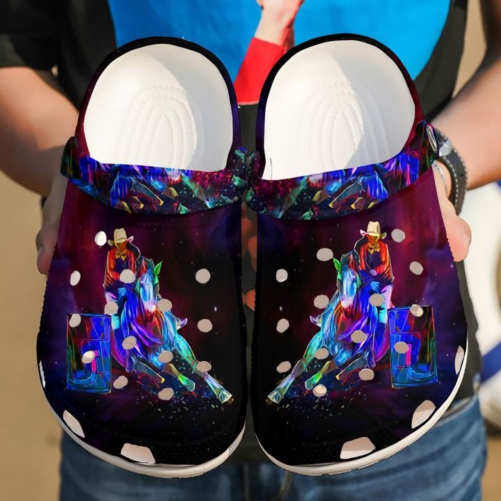 Barrel Racing Galaxy Crocs Clog Shoes