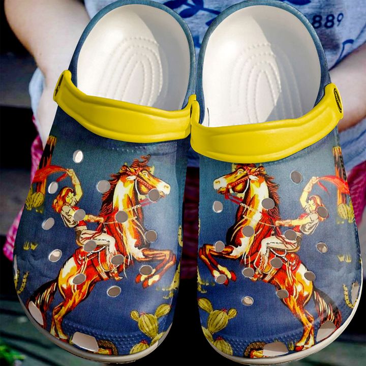 Barrel Racing Girl Loves Crocs Clog Shoes