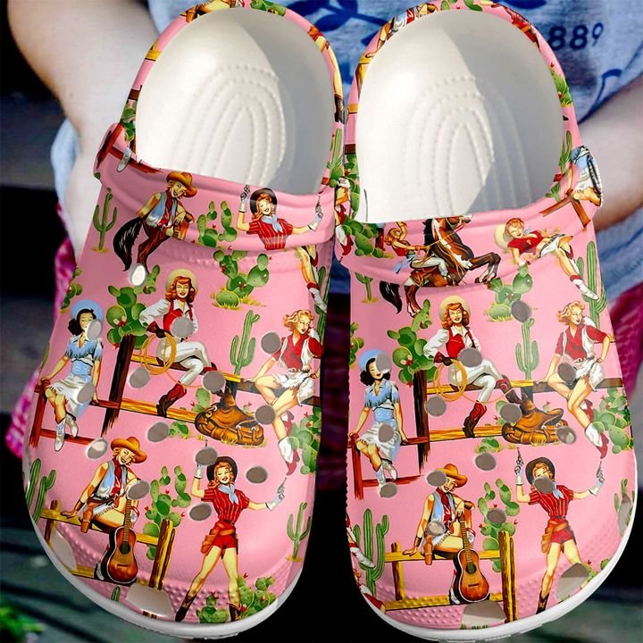 Barrel Racing Girl Crocs Clog Shoes