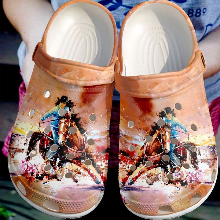 Barrel Racing Girl Crocs Clog Shoes