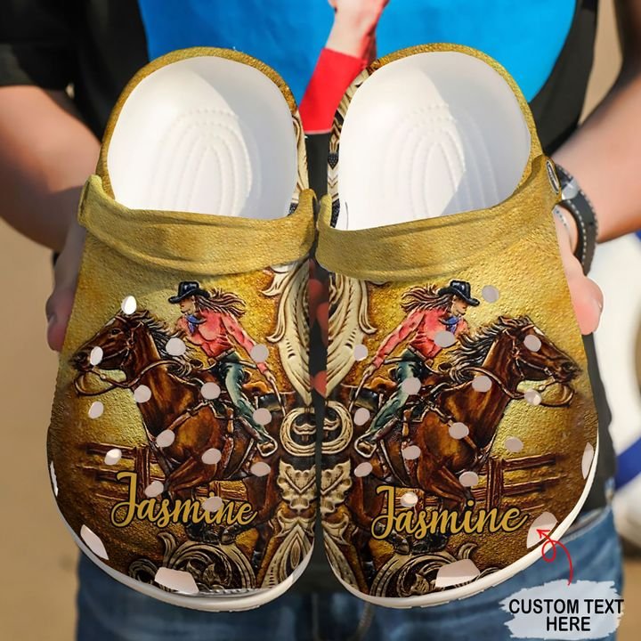 Barrel Racing Personalized Girl Crocs Clog Shoes