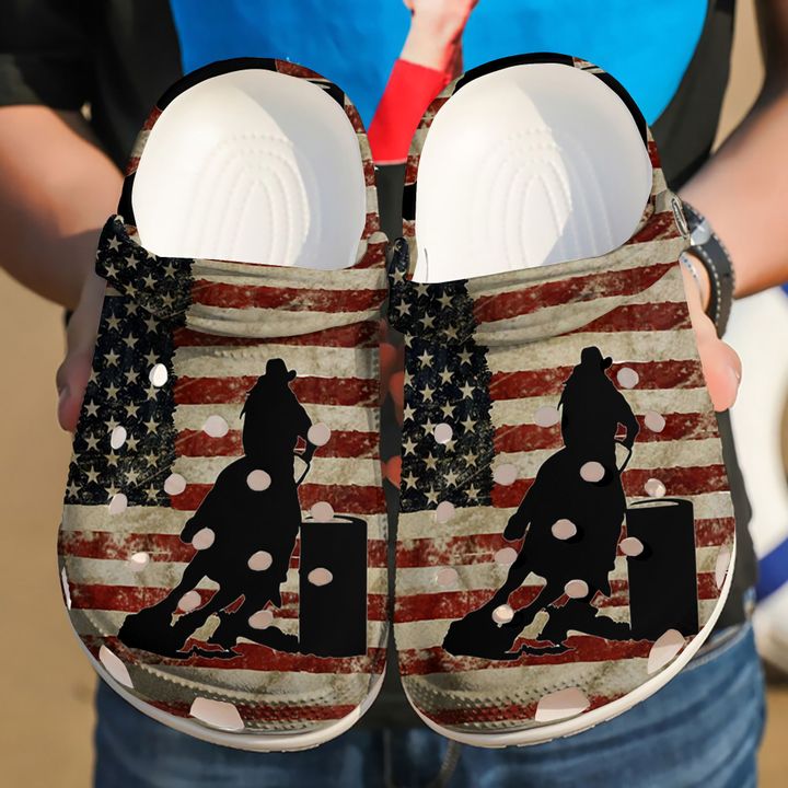 Barrel Racing Us Crocs Clog Shoes