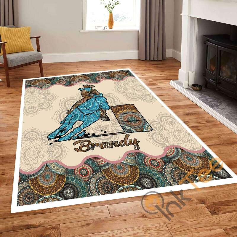 Barrel Racing Western Racer Bedroom Comfortable Soft Gift For Family Rug