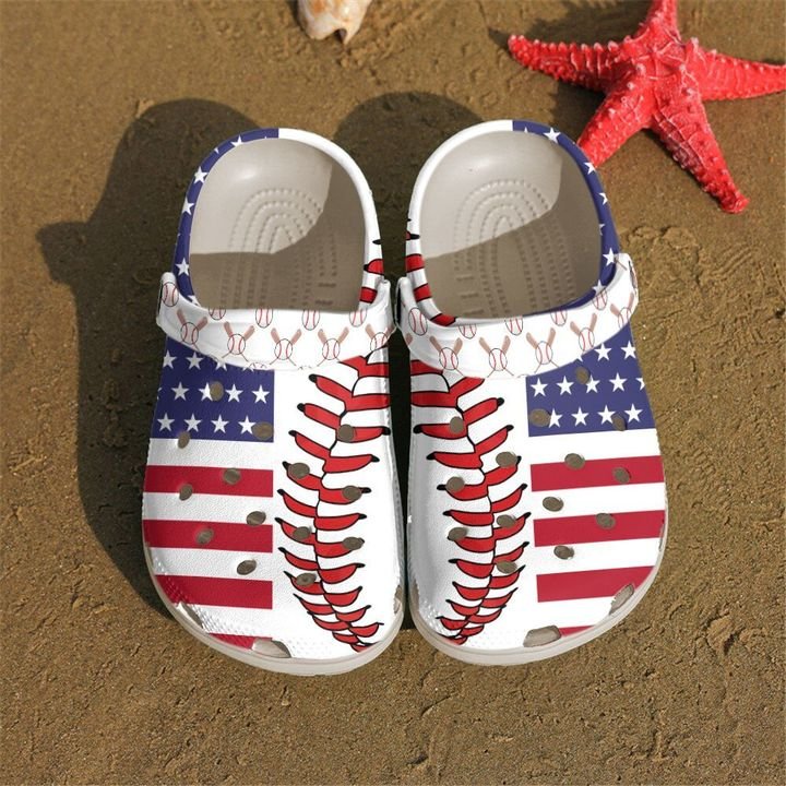 Baseball American Crocs Clog Shoes