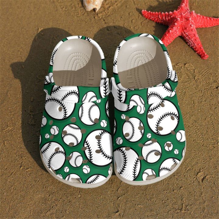 Baseball Green Ball Crocs Clog Shoes