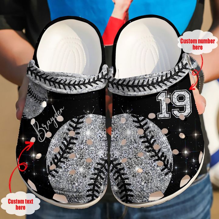 Baseball Personalized Diamond Crocs Clog Shoes
