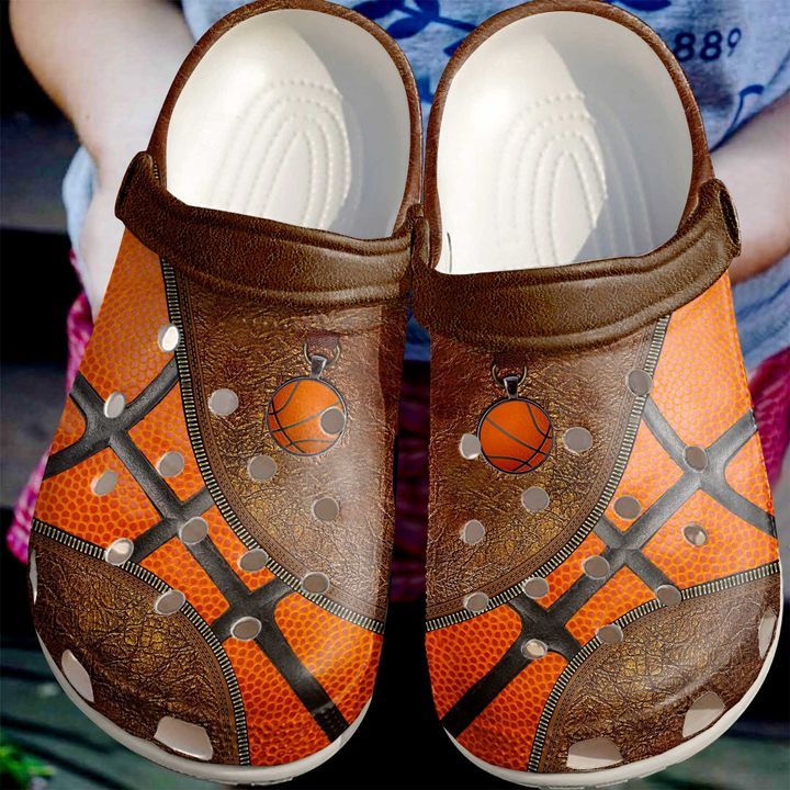 Basketball Leather Crocs Clog Shoes