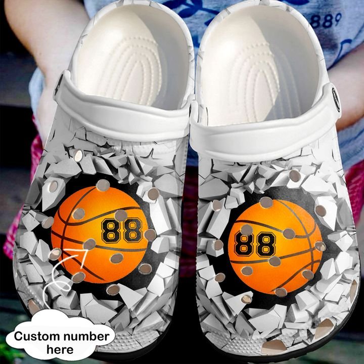 Basketball Personalized Broken Wall Crocs Clog Shoes