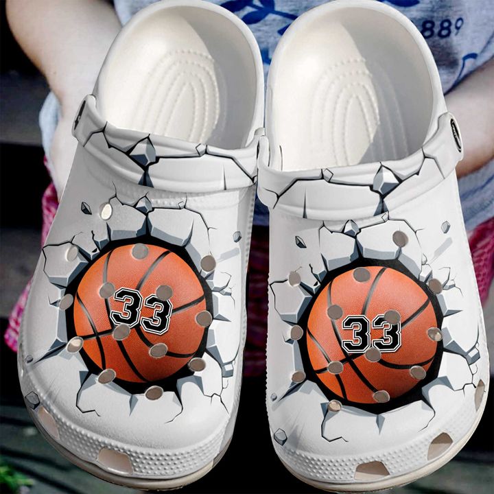 Basketball Personalized Broken Wall Crocs Clog Shoes