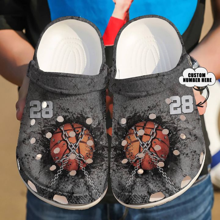 Basketball Personalized Chain Crocs Clog Shoes
